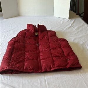 Eddie Bauer Red Quilted Vest for Cold Weather